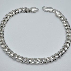 ITALIAN STERLING SILVER CURB BRACELET